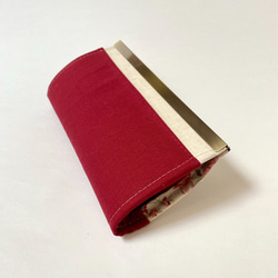 薔薇と ボルドーの 長財布 ✨ ギフト包装無料 7枚目の画像