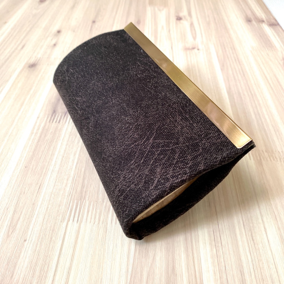 フェイクレザー柄の長財布(ブラック) 4枚目の画像