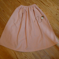 綿麻ギャザースカート　（ｍ８９） 2枚目の画像