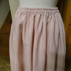 綿麻ギャザースカート　（ｍ８９） 5枚目の画像
