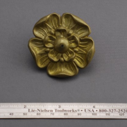 フランスアンティーク真鍮フラワー装飾プレート DIYパーツ laurent