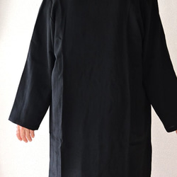 着物リメイク　黒のロングカーディガン 5枚目の画像