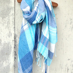 本藍染めカシミヤストール（グラデーション） HK11-0002-1 ストール