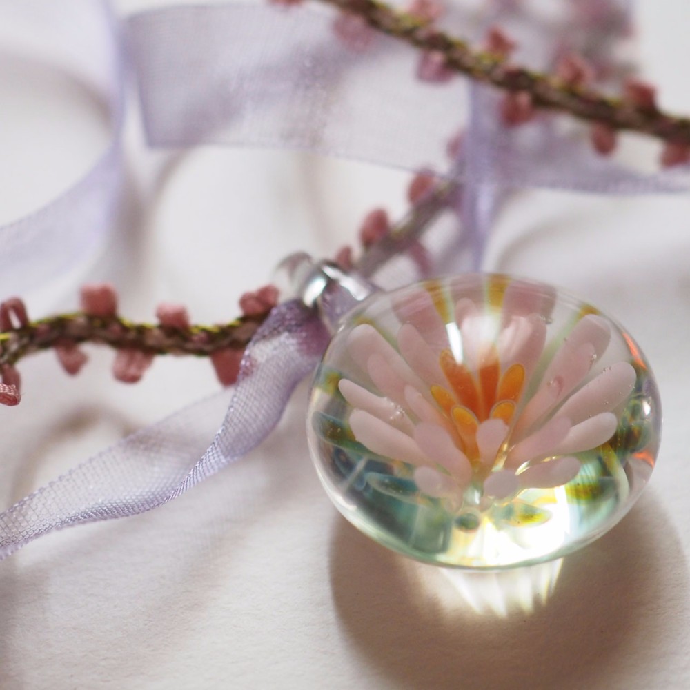 ガラスの花 ネックレス N06