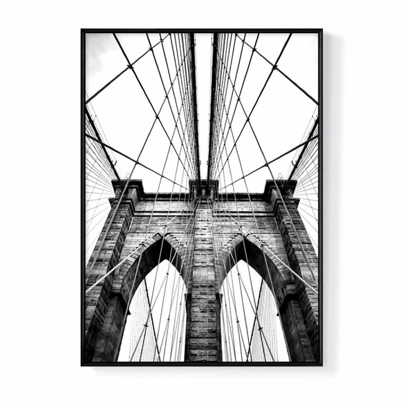 パイナップル絵画セレクション – ニューヨーク、ブルックリン橋 42x60cm (A2) 北欧/写真/装飾画/複製画/絵画 1枚目の画像