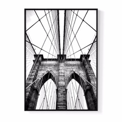 菠蘿選畫所 – 紐約布魯克林大橋  30x40cm  北歐/ 攝影/ 裝飾畫/ 複製畫/ painting 第1張的照片