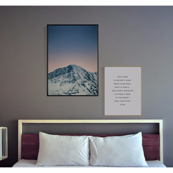パイナップル絵画セレクション – 雪を頂いた山 42x60cm (A2) 北欧/山/写真/複製/装飾画/絵画 2枚目の画像