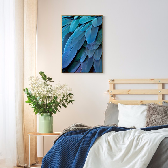 菠蘿選畫所 – 層疊的藍 30x40cm 北歐/ 羽毛/ 攝影/ 複製畫/ 裝飾畫/ painting/ feather 第5張的照片