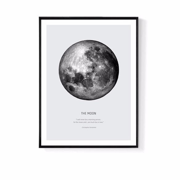 パイナップル絵画セレクション – 月への憧れ 30x40cm 北欧/インターステラー/宇宙/月/NASA/MOON/写真/複製画 1枚目の画像
