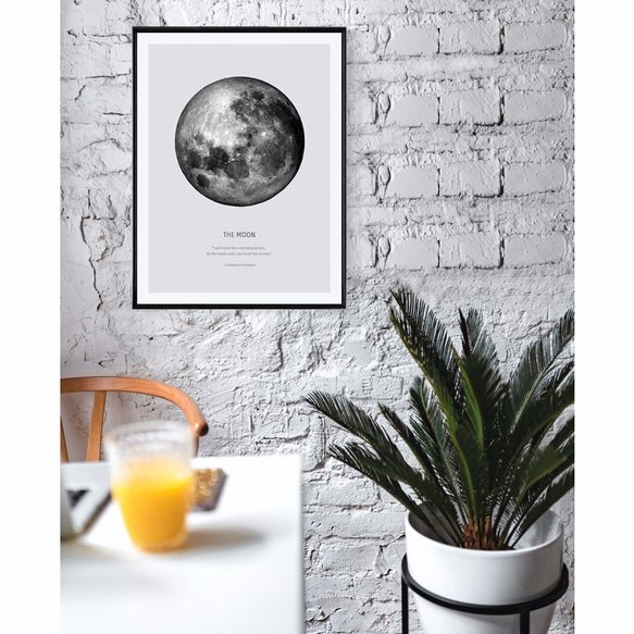 パイナップル絵画セレクション – 月への憧れ 30x40cm 北欧/インターステラー/宇宙/月/NASA/MOON/写真/複製画 4枚目の画像