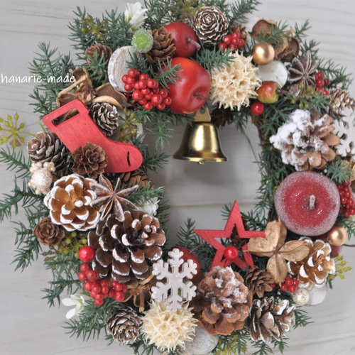 familiar クリスマスリース　りんご familiar クリスマスリース りんご - メルカリ