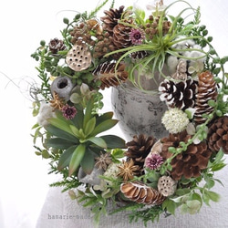 green　necklace &　succulents　wreath：cool　green 4枚目の画像