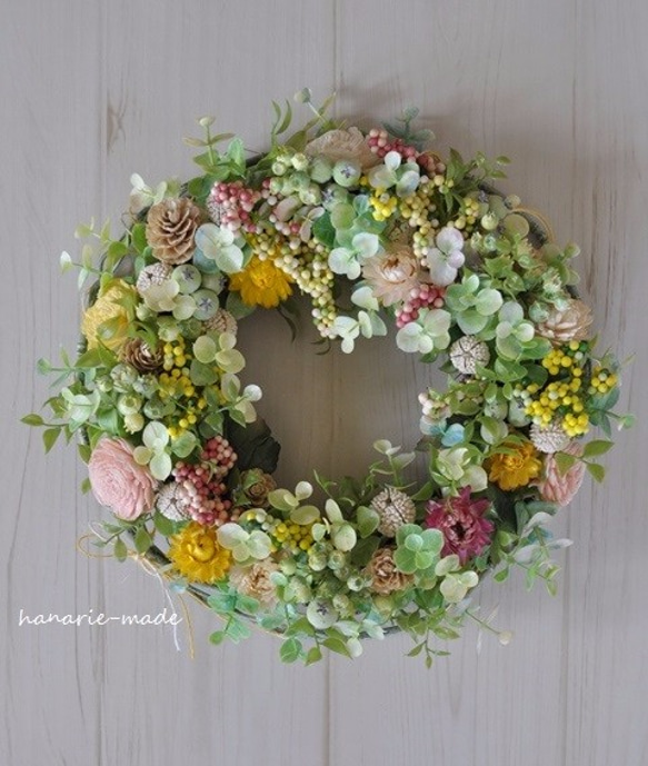 soft　pink　berry：wreath 1枚目の画像