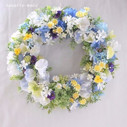 spring　blue　&　violet：little　flowers　wreath 1枚目の画像