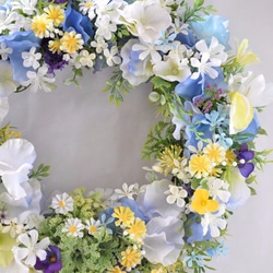 spring　blue　&　violet：little　flowers　wreath 3枚目の画像