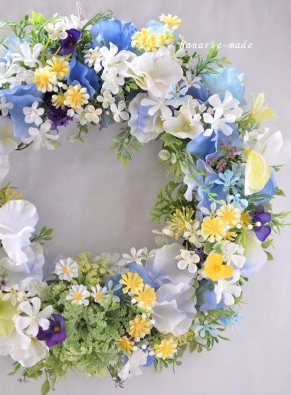 spring　blue　&　violet：little　flowers　wreath 3枚目の画像