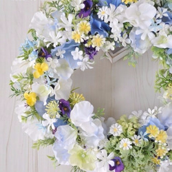 spring　blue　&　violet：little　flowers　wreath 4枚目の画像