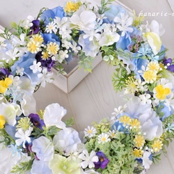 spring　blue　&　violet：little　flowers　wreath 6枚目の画像