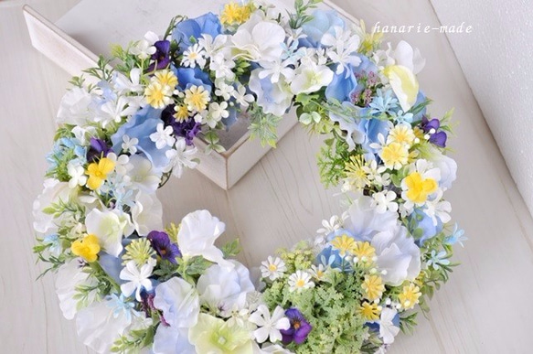 spring　blue　&　violet：little　flowers　wreath 6枚目の画像