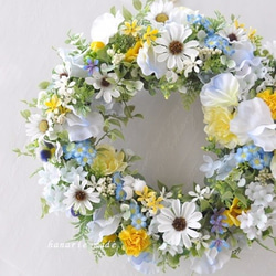 白い花に　わすれな草をそっとそえて：wreath　 2枚目の画像