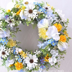 白い花に　わすれな草をそっとそえて：wreath　 3枚目の画像
