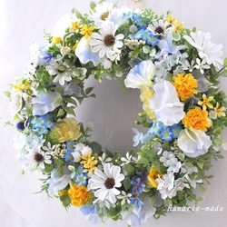 白い花に　わすれな草をそっとそえて：wreath　 5枚目の画像