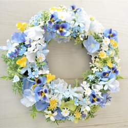 受注制作いたします　spring　blue　&　violet：little　flowers　wreath 7枚目の画像