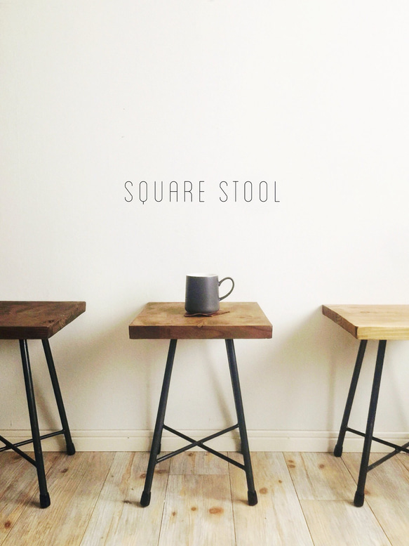 square stool /スツール/数量限定 1枚目の画像