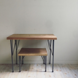 simple desk + mini bench／デスク+ベンチ／デスクセット 2枚目の画像