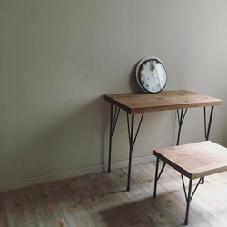 simple desk + mini bench／デスク+ベンチ／デスクセット 3枚目の画像