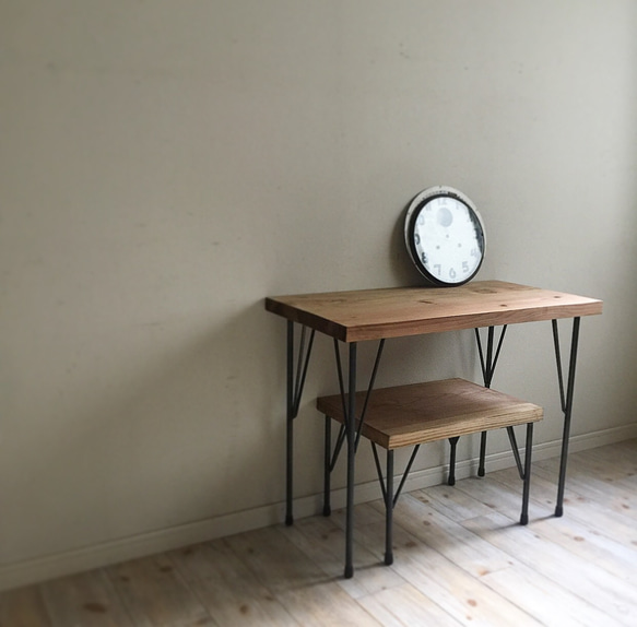 simple desk + mini bench／デスク+ベンチ／デスクセット 5枚目の画像