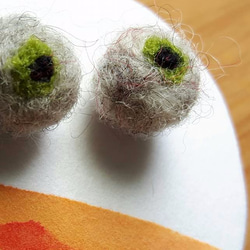 Hand made wool felt earring  手作羊毛氈耳環 第5張的照片