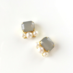 pearl bijou pierce gray 1枚目の画像