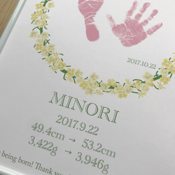 0〜1ヶ月 新生児 手形足形 台紙 4枚目の画像