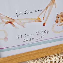 セミオーダー メモリアルポスター 手形 足形 台紙 3枚目の画像