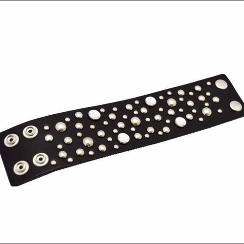 レザーアンクレット ラインストーン スタッズ キラキラ アンクレット