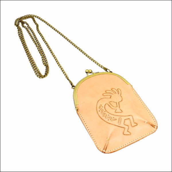 タバコケース シガレットケース ヌメ革 ココペリ カービング がま口