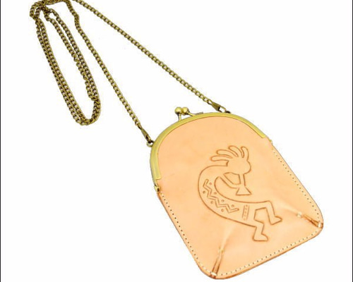 タバコケース シガレットケース ヌメ革 ココペリ カービング がま口