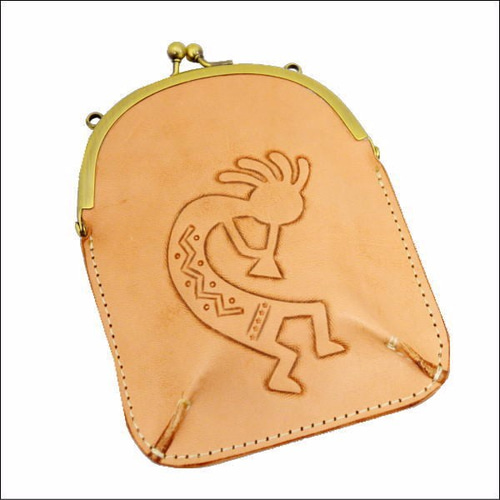 タバコケース シガレットケース ヌメ革 ココペリ カービング がま口