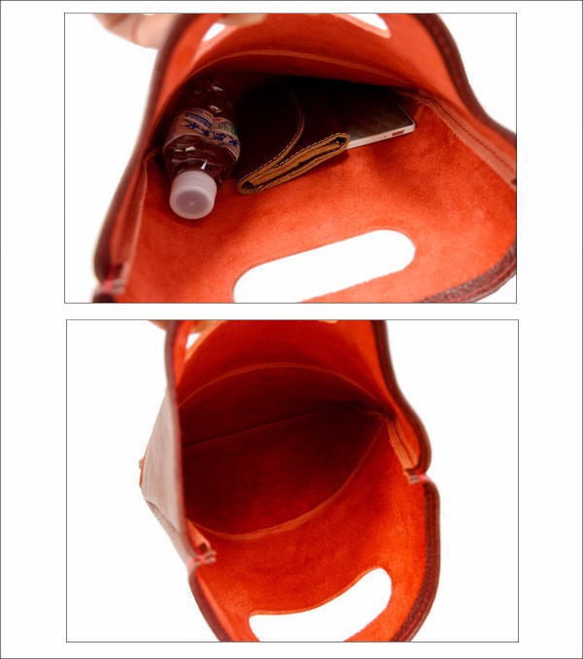 牛皮手拿包2WAY手提袋酒色10007236 第3張的照片