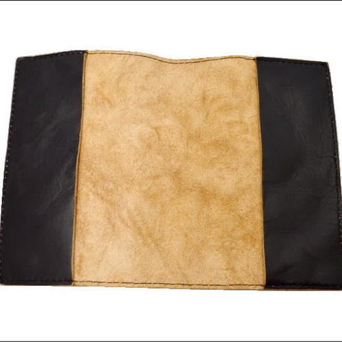 革 ブックカバー A6判 文庫本カバー シワ加工 牛革 本革 茶芯