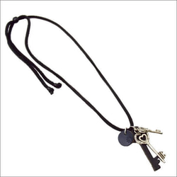 鹿皮繩項鍊 KEY Motif Choker 黑色 10006778 第3張的照片