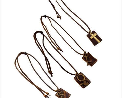 アンティークモチーフ レザー ネックレス 10003466 ネックレス