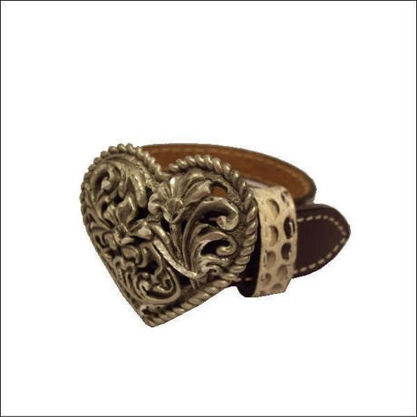 ダイヤカットハートバックル ＆ ダイヤモンドパイソン レディースブレス　10001422