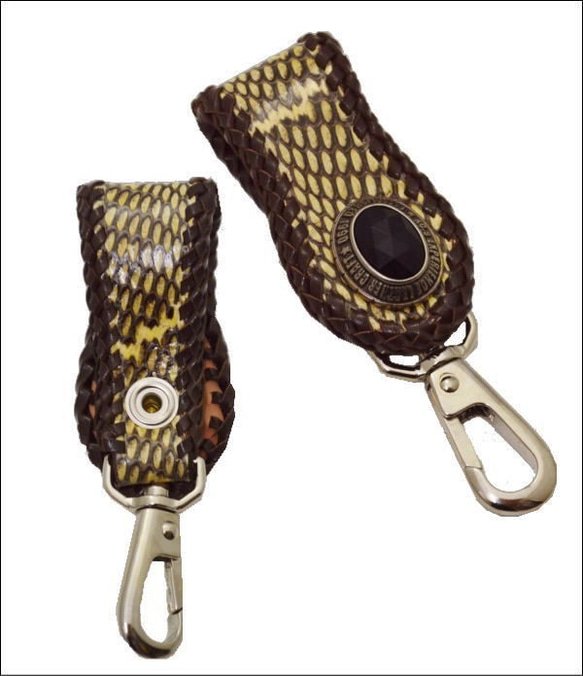 眼鏡蛇皮革鑰匙扣皮帶環10006511 第2張的照片