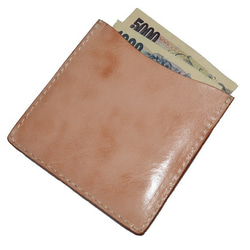 鞣製皮革緊湊型錢包，僅限鈔票和卡片 18060101 第5張的照片