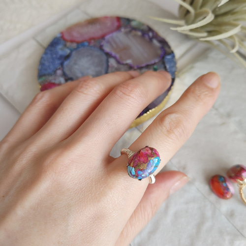 オイスターカッパーターコイズ ✨　GARNI 　Curving Vine リング オイスターカッパーターコイズ ✨ GARNI Curving Vine リング