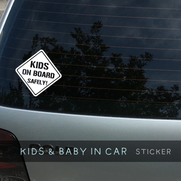 KIDS IN CAR / BABY IN CAR ステッカー【 サインボード 】☆オーダー 好きな文字に変更できます♥ 3枚目の画像