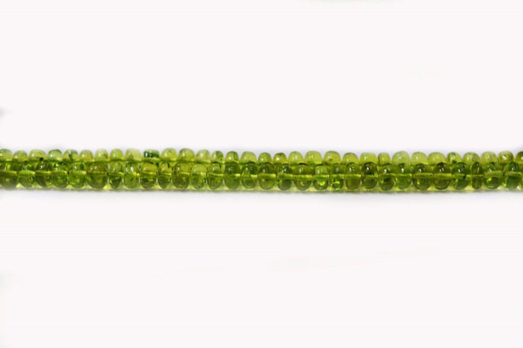 天然ペリドット・ラウンド・ビーズ natural Peridot  Roundel Beads 2枚目の画像