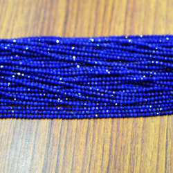 天然ラピスファセットビーズ natural Lapis Faceted Beads 3枚目の画像